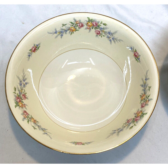 2 HOMER LAUGHLIN FERNDALE EGGSHELL NAUTILUS 8-5/8" ROUND VEGETABLE SERVING BOWLS - Picture 2 of 6